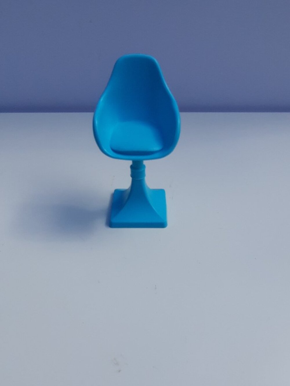 Barbie Dream House Retro Blue MCM Pod Pedestal Chair Dollhouse Furniture